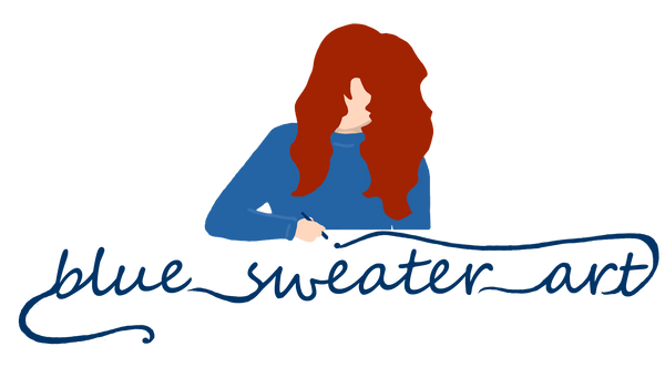 Blue Sweater Art