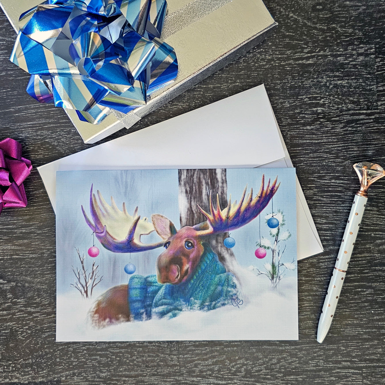 Christmoose Cards-25 Cards