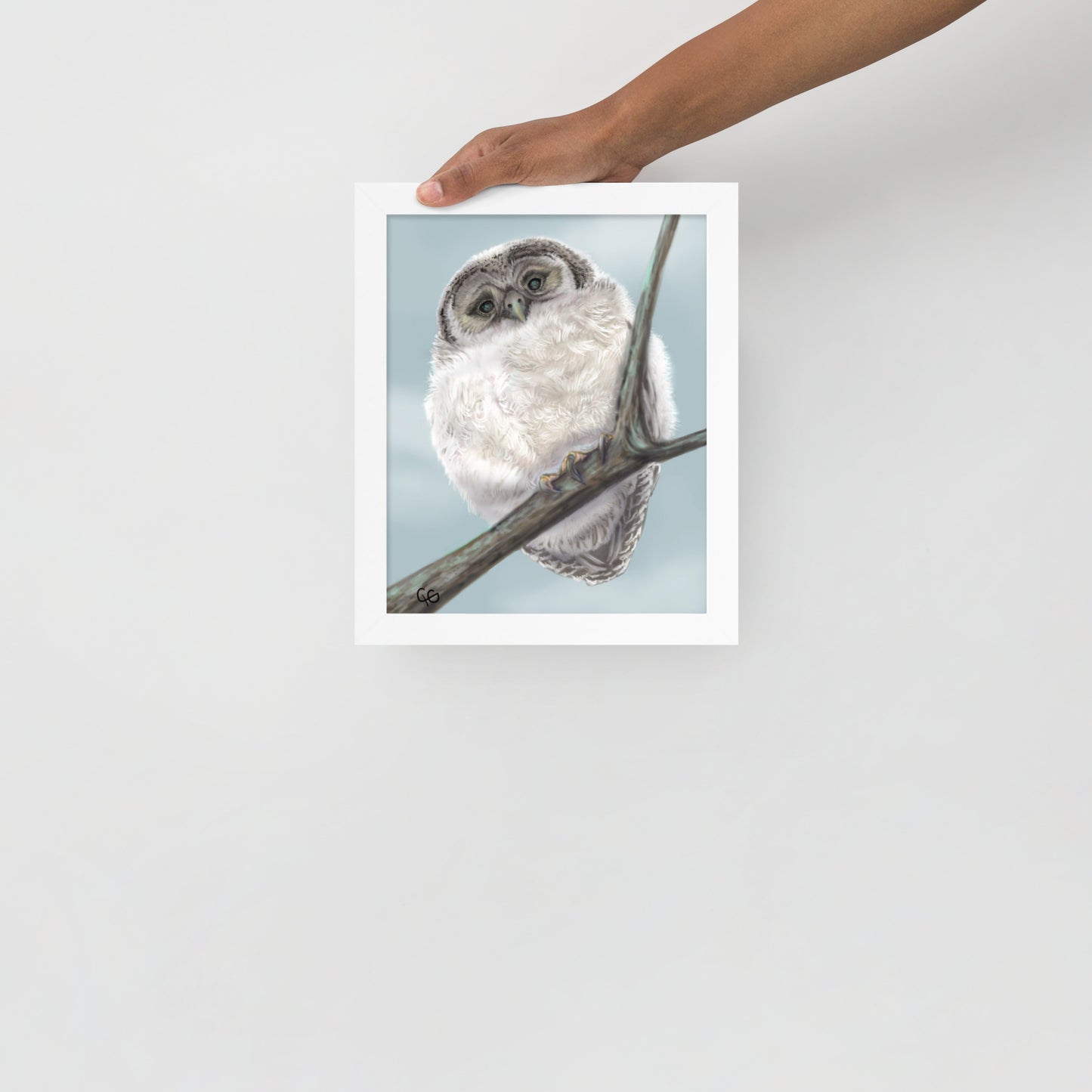 Chilly Owl Framed Poster-8x10