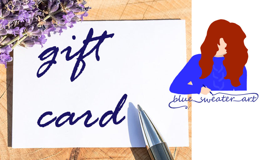 Blue Sweater Art Gift Card