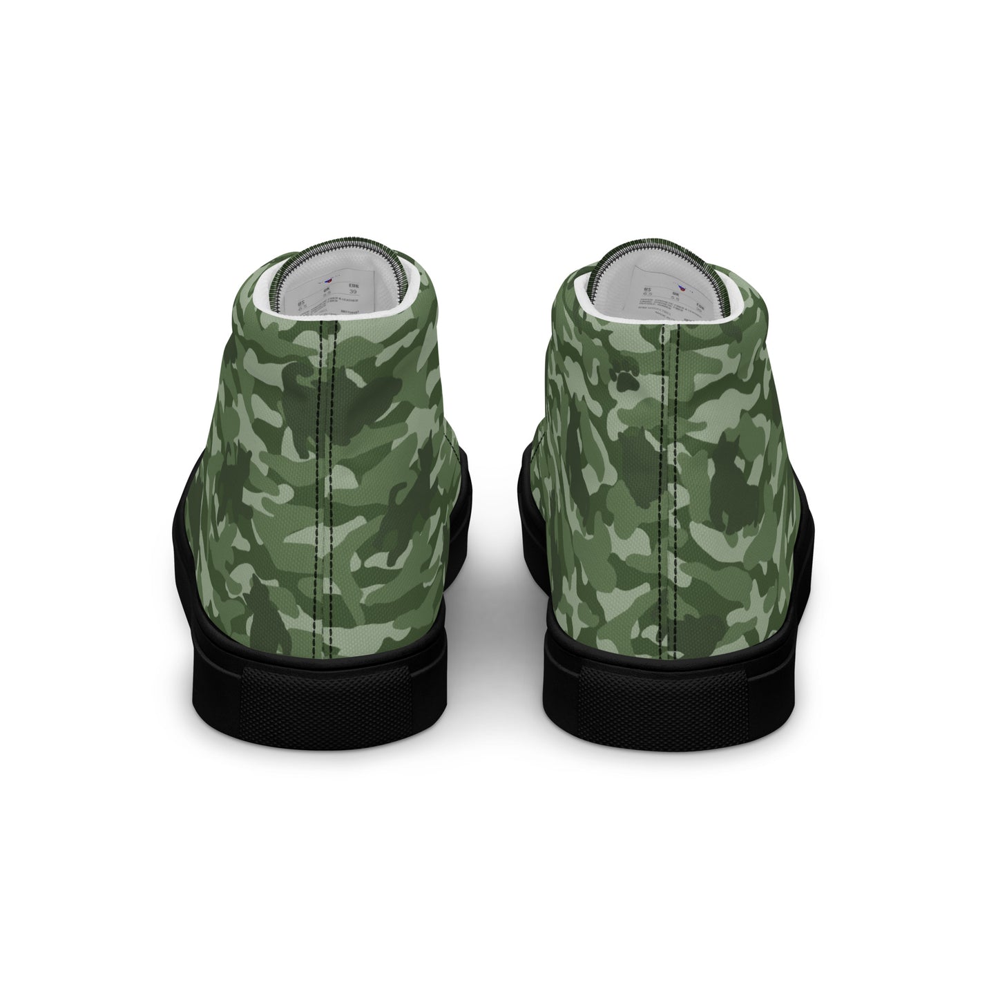 Kitty Camo Men's High Tops  - Green