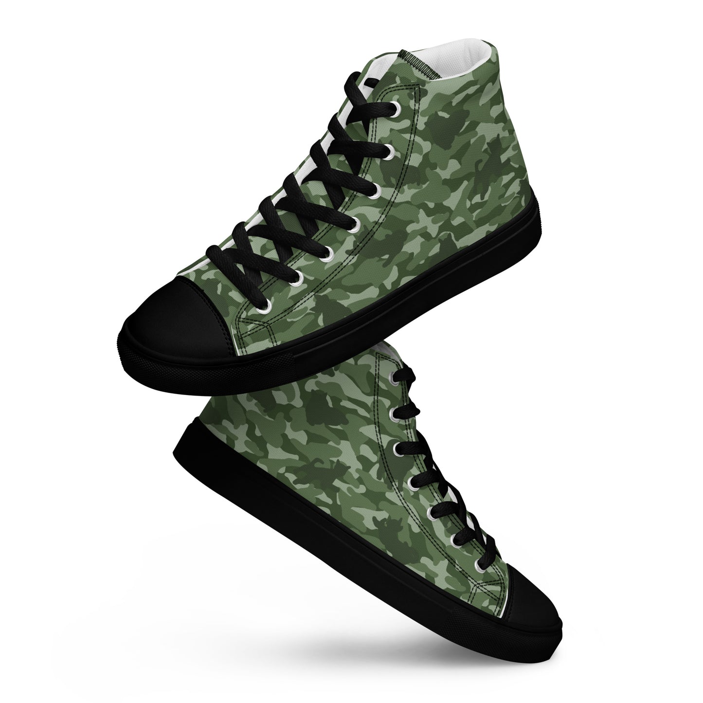 Kitty Camo Men's High Tops  - Green