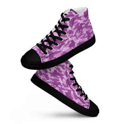 Kitty Camo Men's High Tops  - Pink