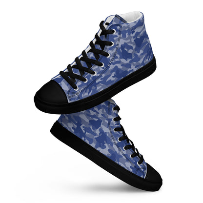 Kitty Camo Men's High Tops  - Blue