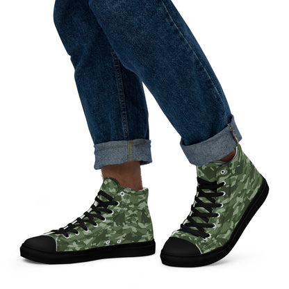 Kitty Camo Men's High Tops  - Green