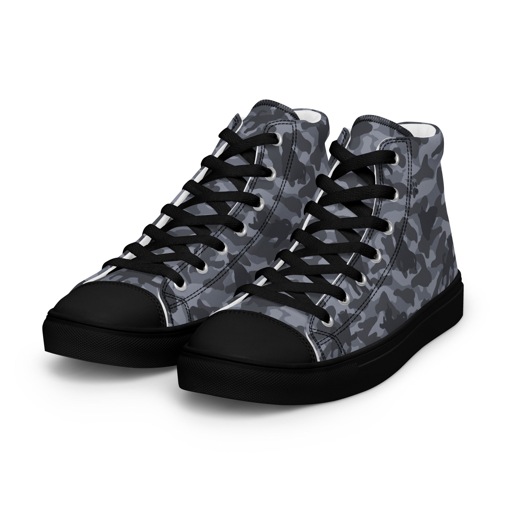 Kitty Camo Men s High Tops Grey