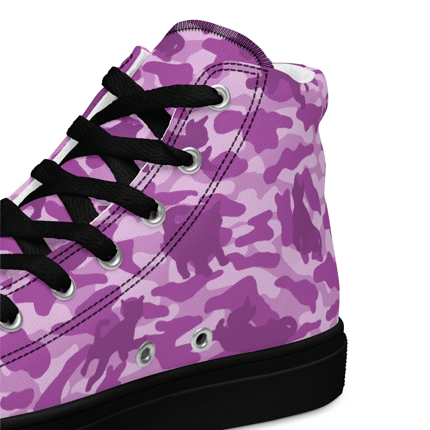 Kitty Camo Men's High Tops  - Pink