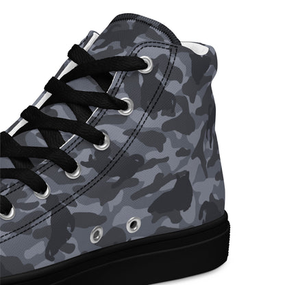 Kitty Camo Men's High Tops  - Grey