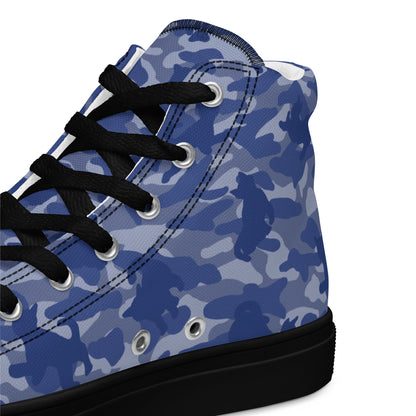 Kitty Camo Men's High Tops  - Blue