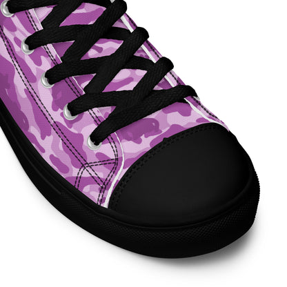 Kitty Camo Men's High Tops  - Pink