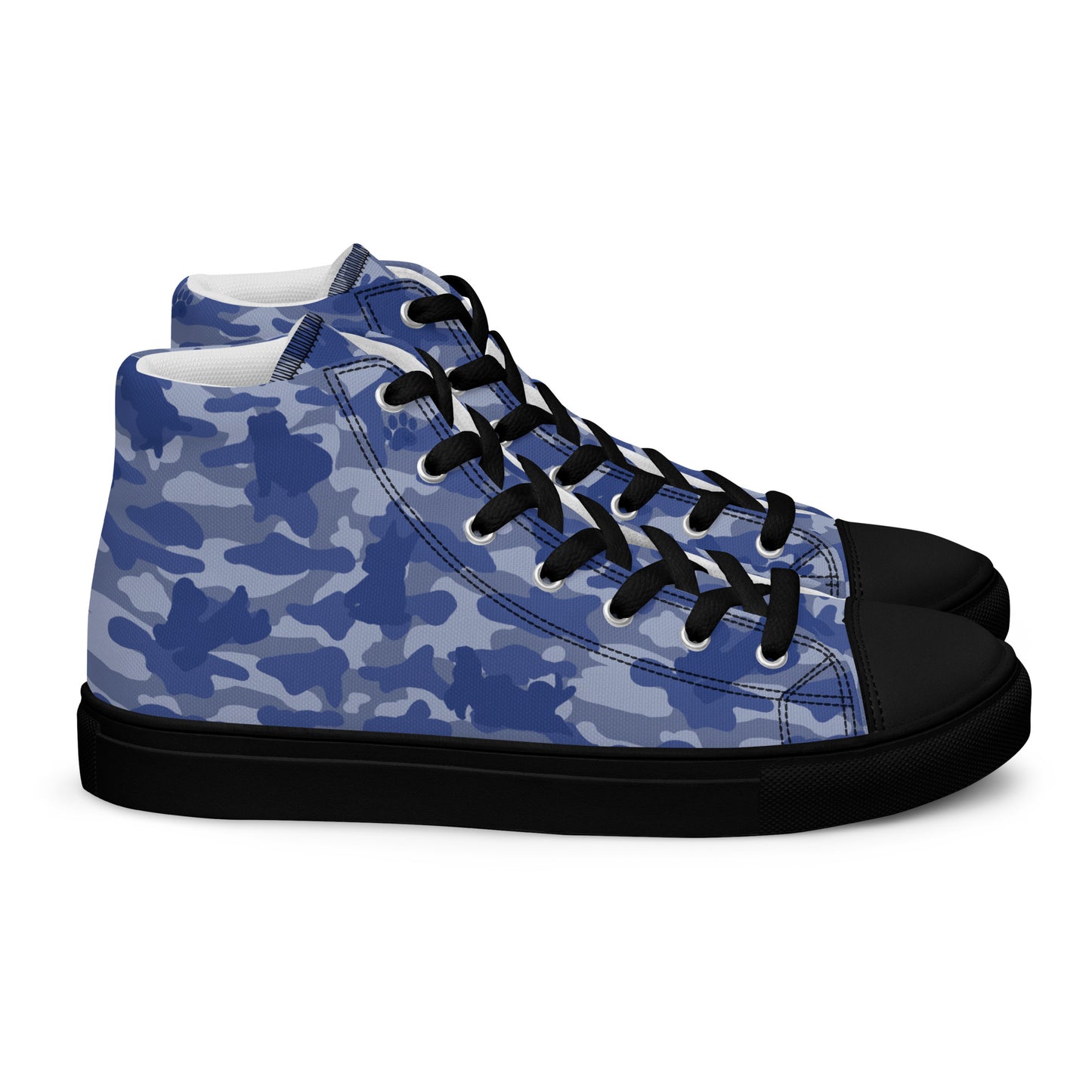 Puppy Camo Men's High Tops - Blue