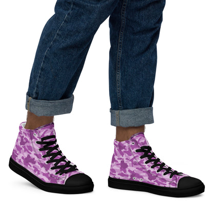 Puppy Camo Men's High Tops - Pink