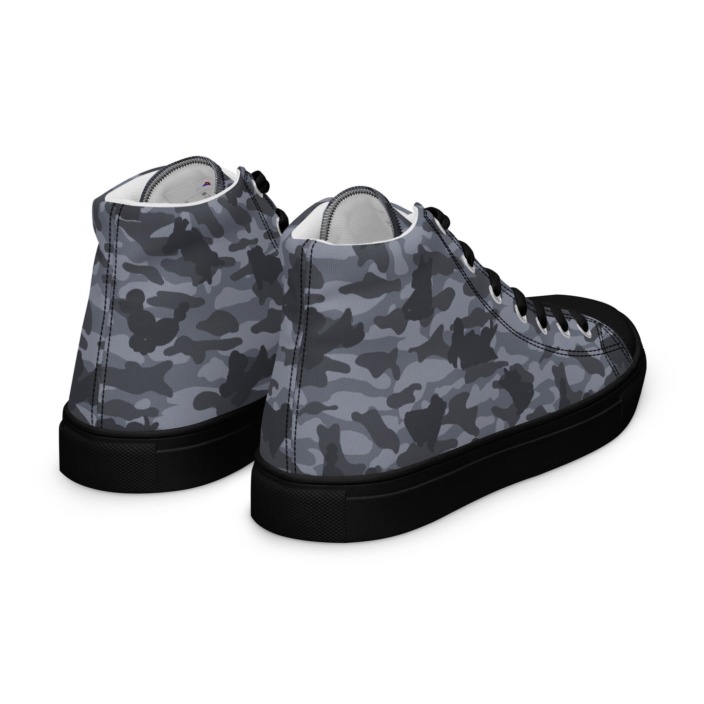 Puppy Camo Men's High Tops - Grey