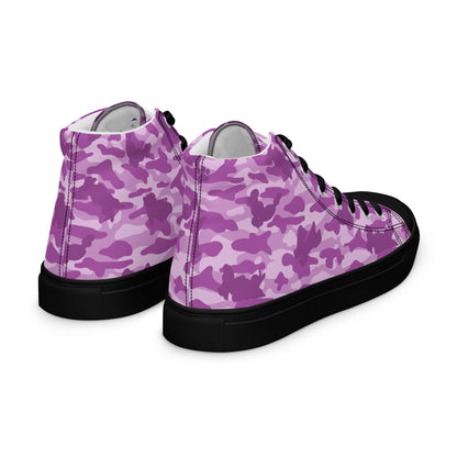 Puppy Camo Men's High Tops - Pink