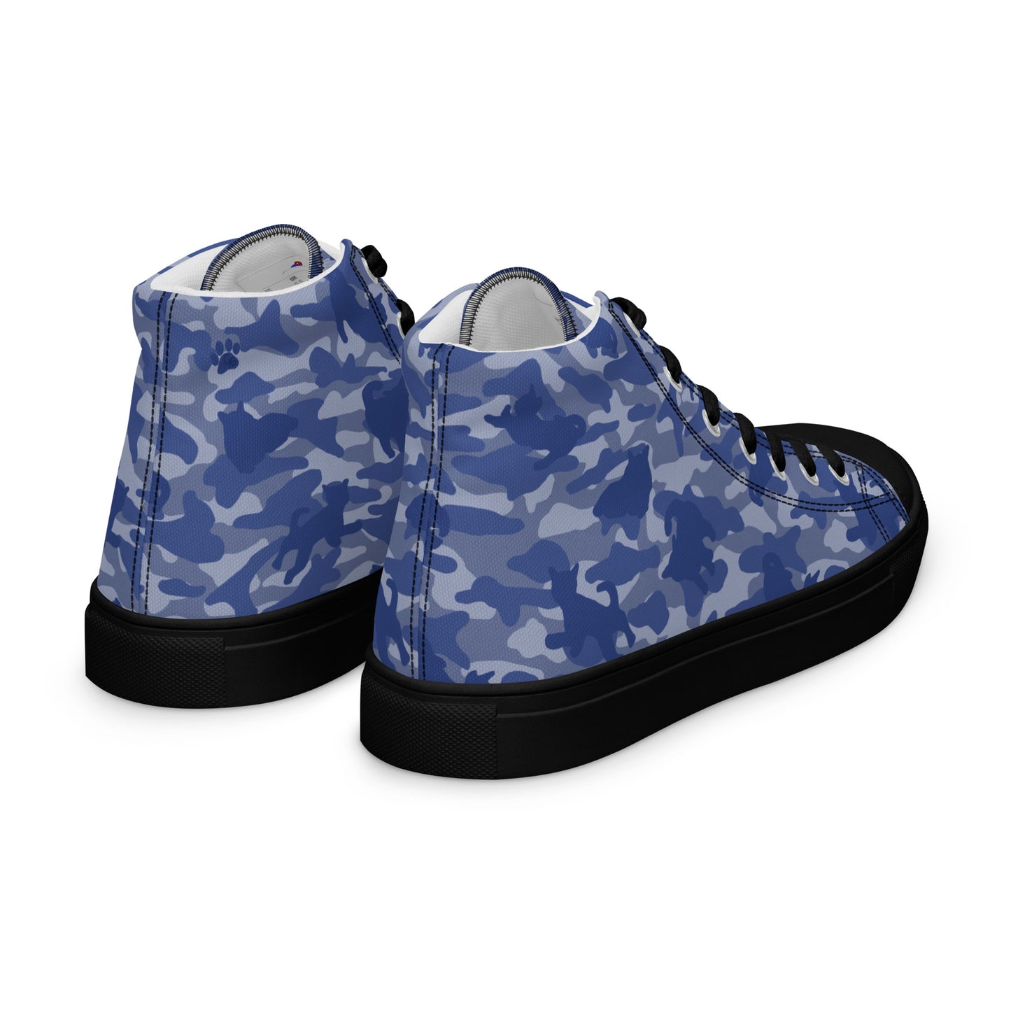 Kitty Camo Men's High Tops  - Blue