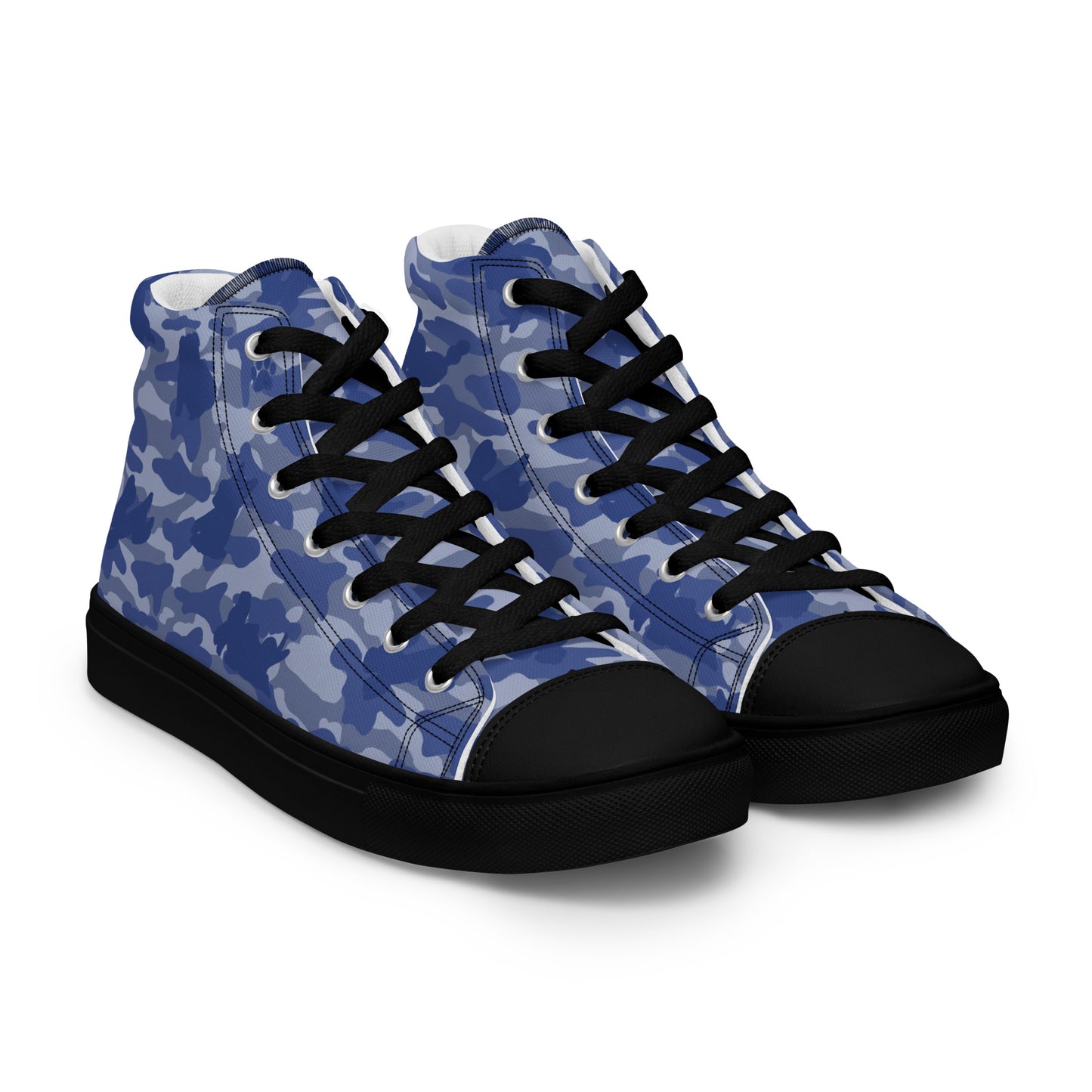 Puppy Camo Men's High Tops - Blue