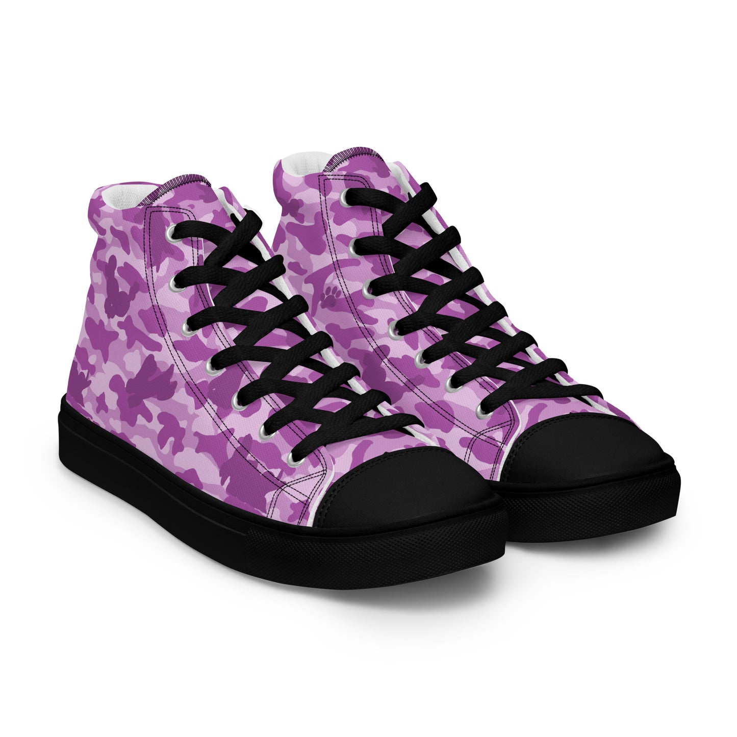 Puppy Camo Men's High Tops - Pink