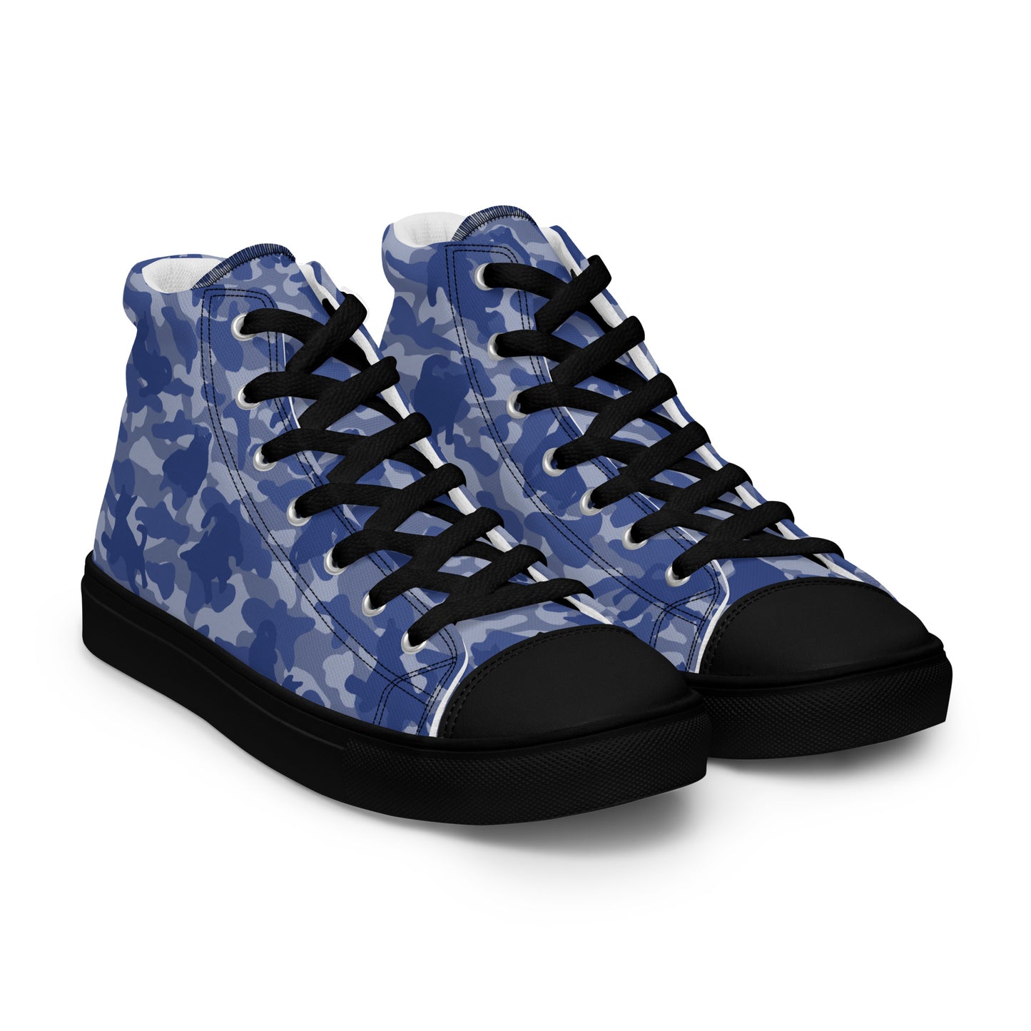 Kitty Camo Men's High Tops  - Blue