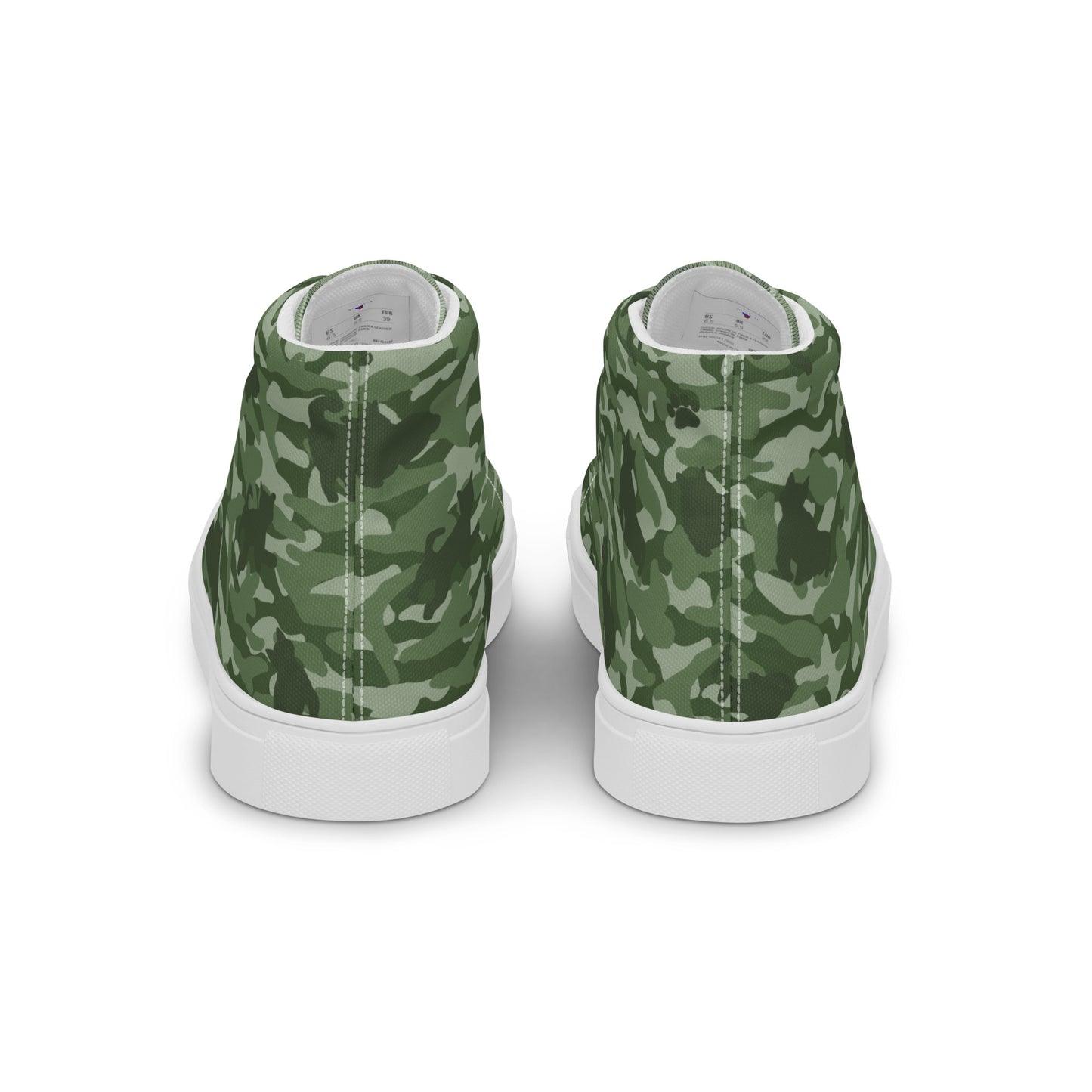 Kitty Camo Men's High Tops  - Green