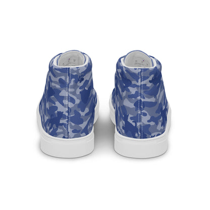 Kitty Camo Men's High Tops  - Blue