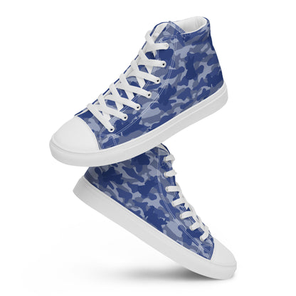 Puppy Camo Men's High Tops - Blue