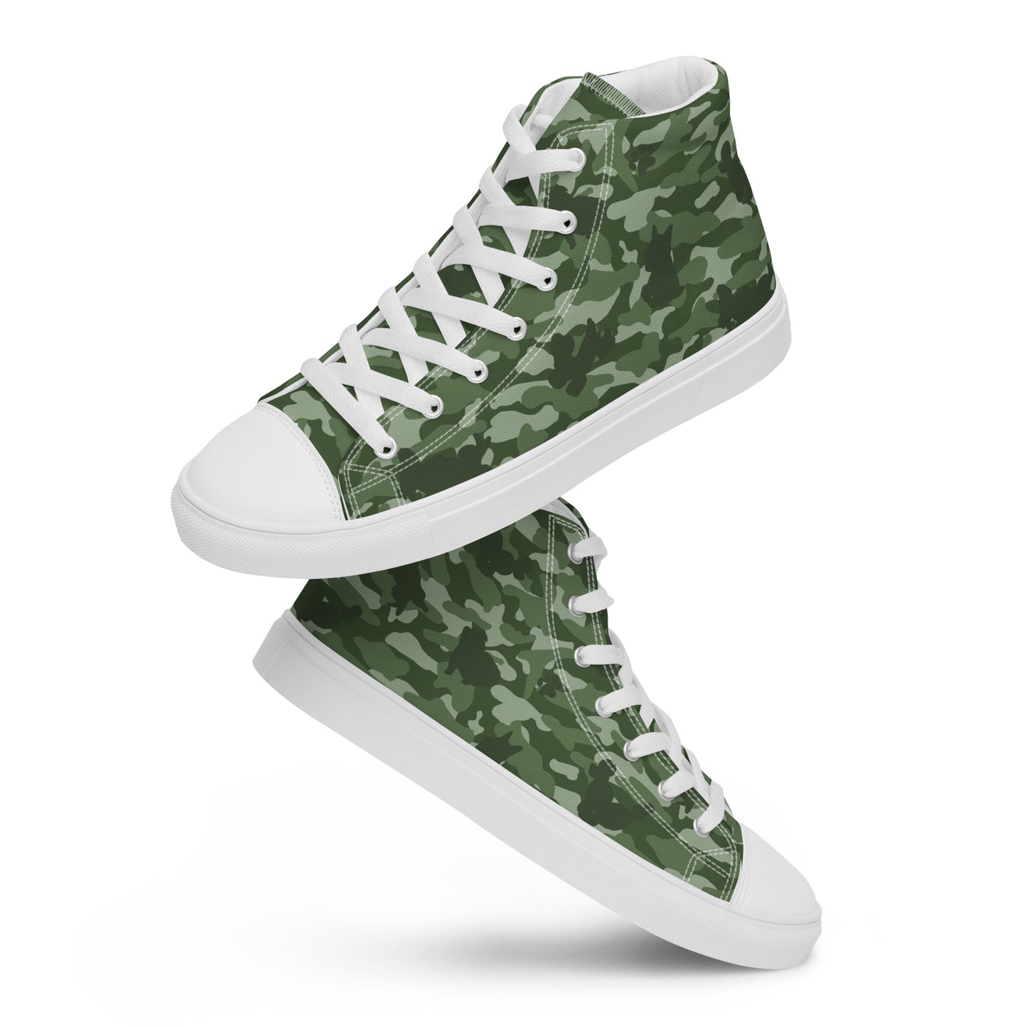 Puppy Camo Men's High Tops  - Green