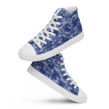 Kitty Camo Men's High Tops  - Blue