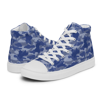 Puppy Camo Men's High Tops - Blue