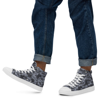 Puppy Camo Men's High Tops - Grey