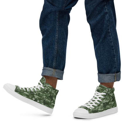 Puppy Camo Men's High Tops  - Green