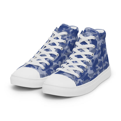 Puppy Camo Men's High Tops - Blue