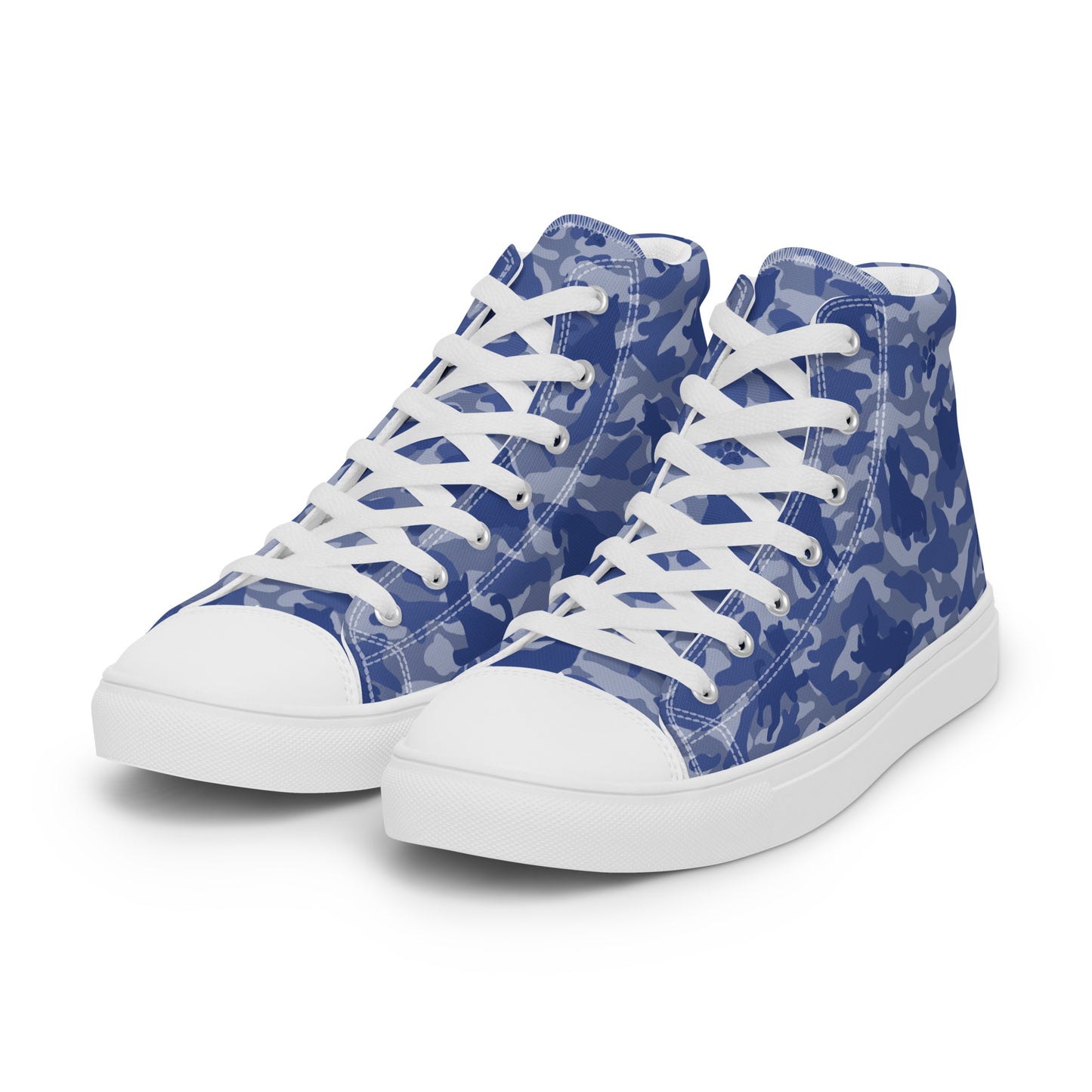 Kitty Camo Men's High Tops  - Blue