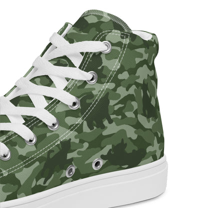 Kitty Camo Men's High Tops  - Green