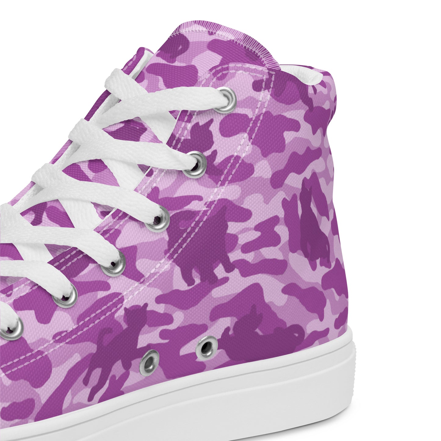 Kitty Camo Men's High Tops  - Pink