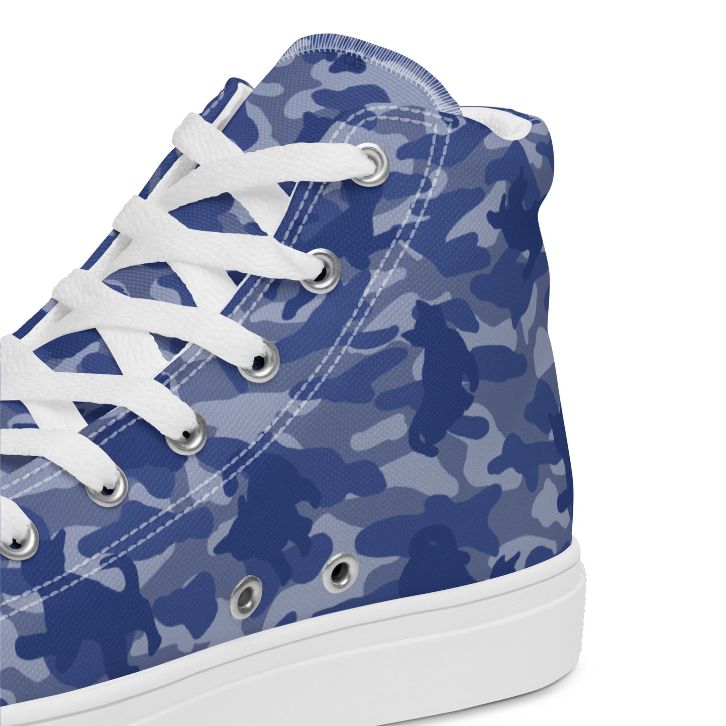 Kitty Camo Men's High Tops  - Blue