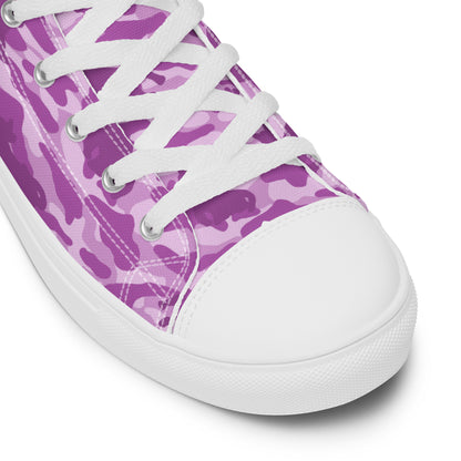 Kitty Camo Men's High Tops  - Pink