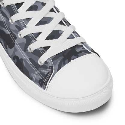 Kitty Camo Men's High Tops  - Grey