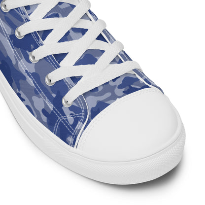 Kitty Camo Men's High Tops  - Blue