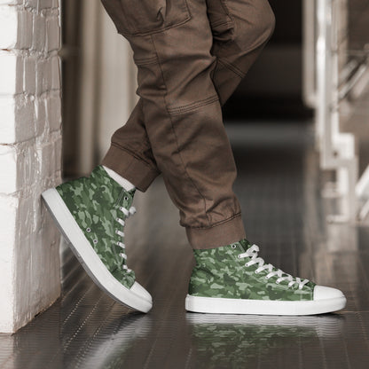 Puppy Camo Men's High Tops  - Green