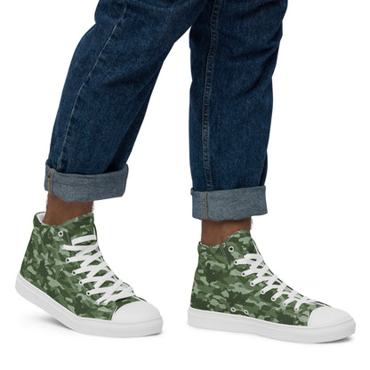 Puppy Camo Men's High Tops  - Green