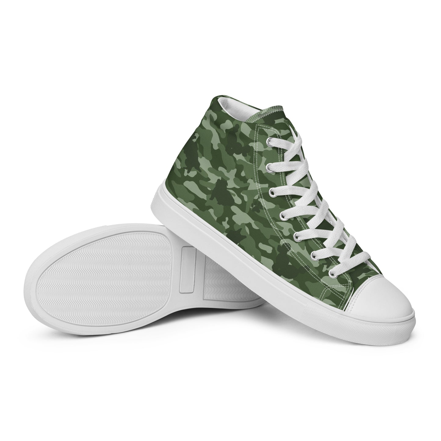 Puppy Camo Men's High Tops  - Green