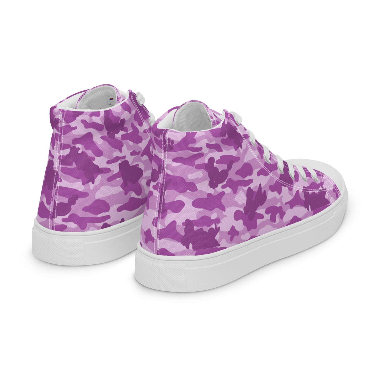 Puppy Camo Men's High Tops - Pink