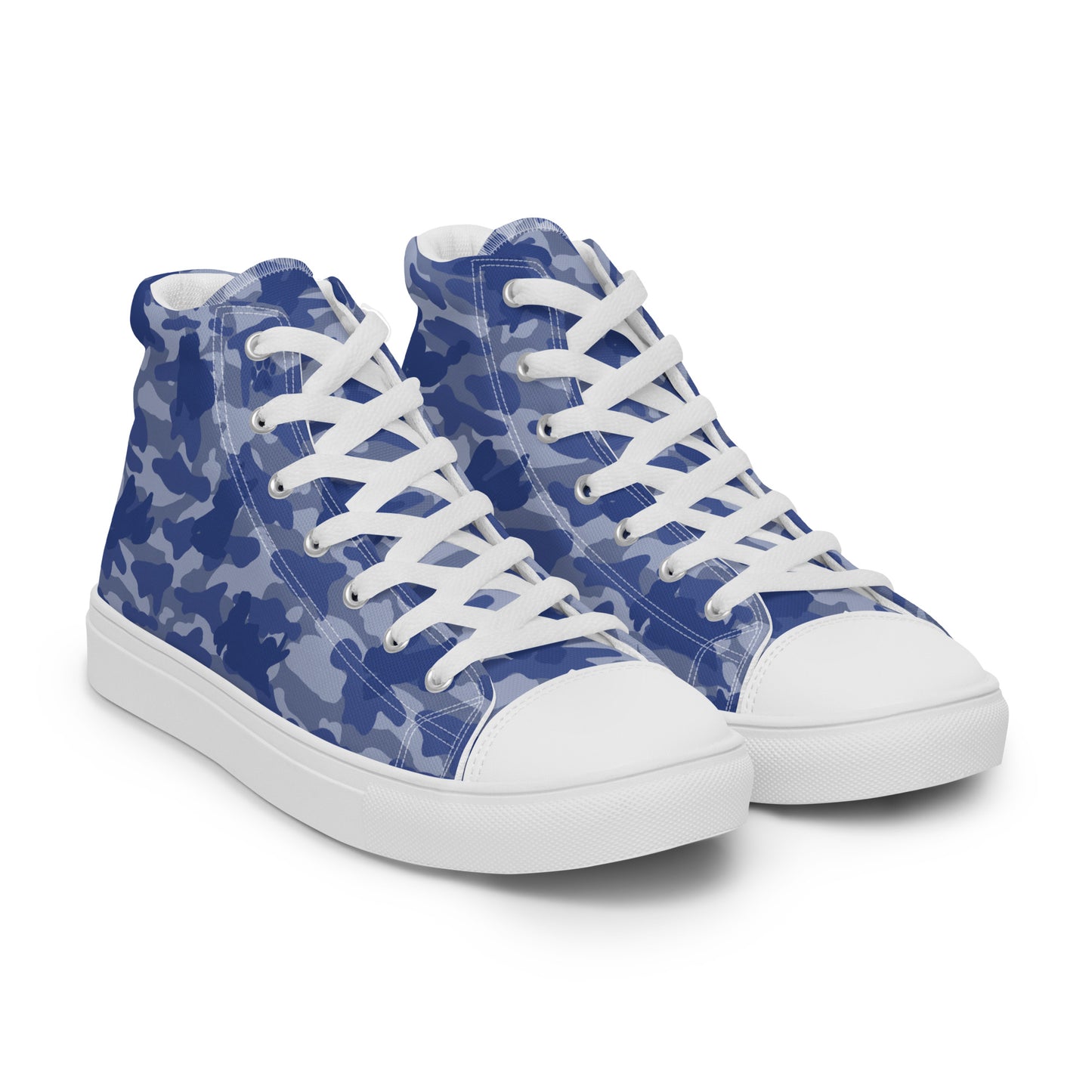 Puppy Camo Men's High Tops - Blue