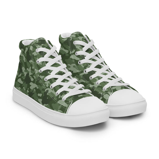 Puppy Camo Men's High Tops  - Green