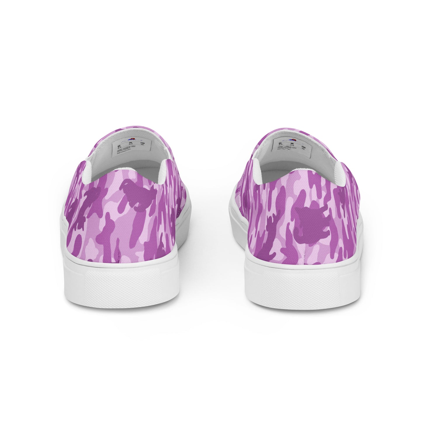 Kitty Camo Men's Canvas Slip On Shoes - Pink