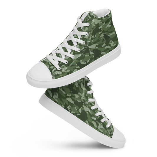 Kitty Camo Women's High Top Sneakers - Green