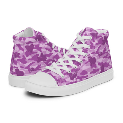 Puppy Camo Women's High Top Sneakers - Pink