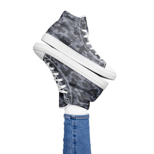 Puppy Camo Women's High Top Sneakers - Grey