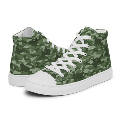 Puppy Camo Women's High Top Sneakers - Green