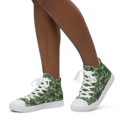 Puppy Camo Women's High Top Sneakers - Green